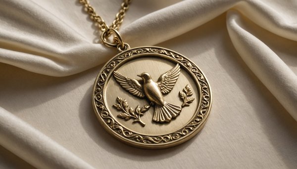 Découvrez la médaille de baptême : l'ange à la colombe